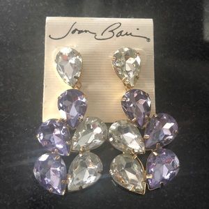 Amethyst rhinestone earrings